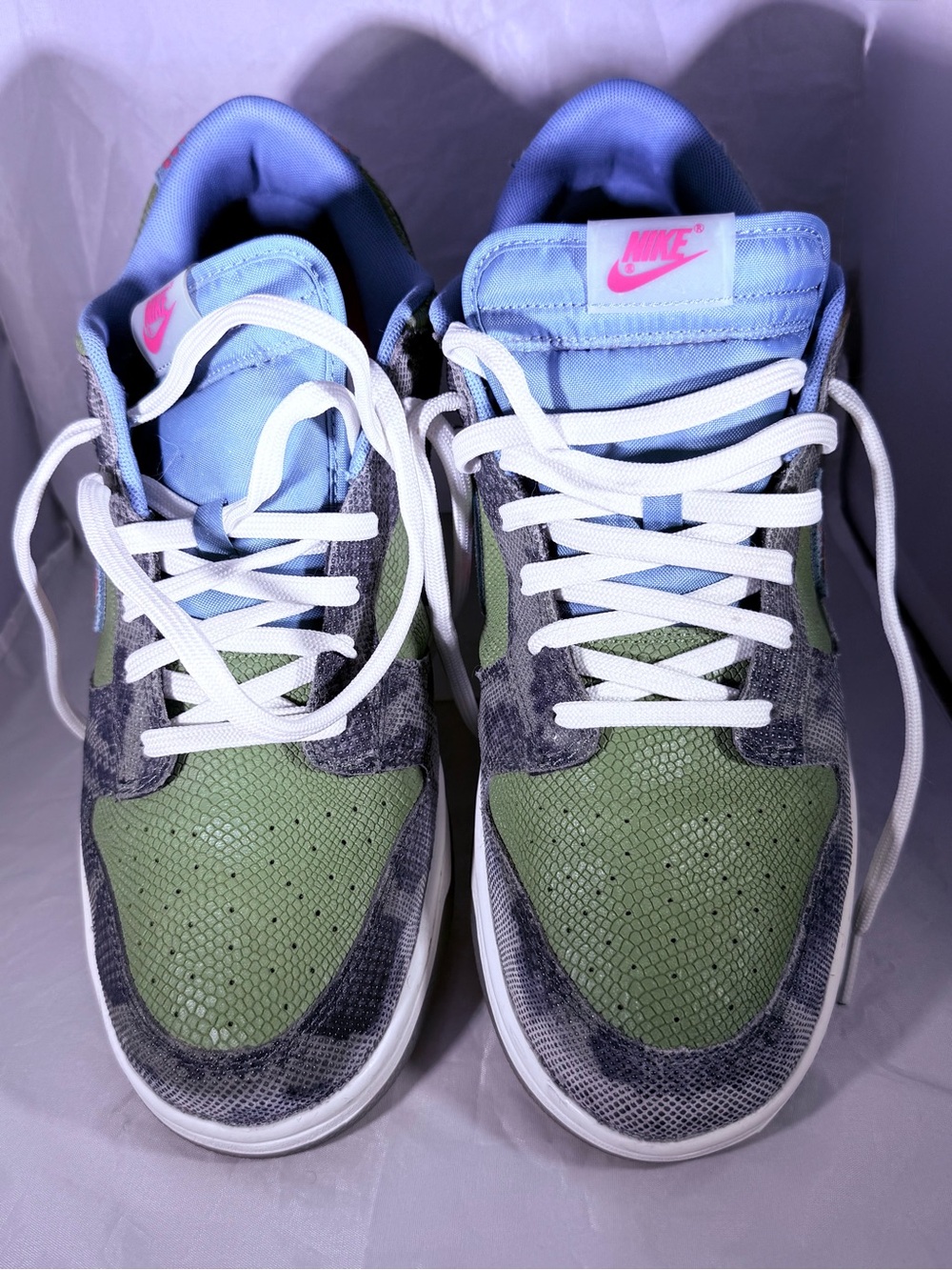Nike Kids Green, Blue & Pink Low-Top Sneakers